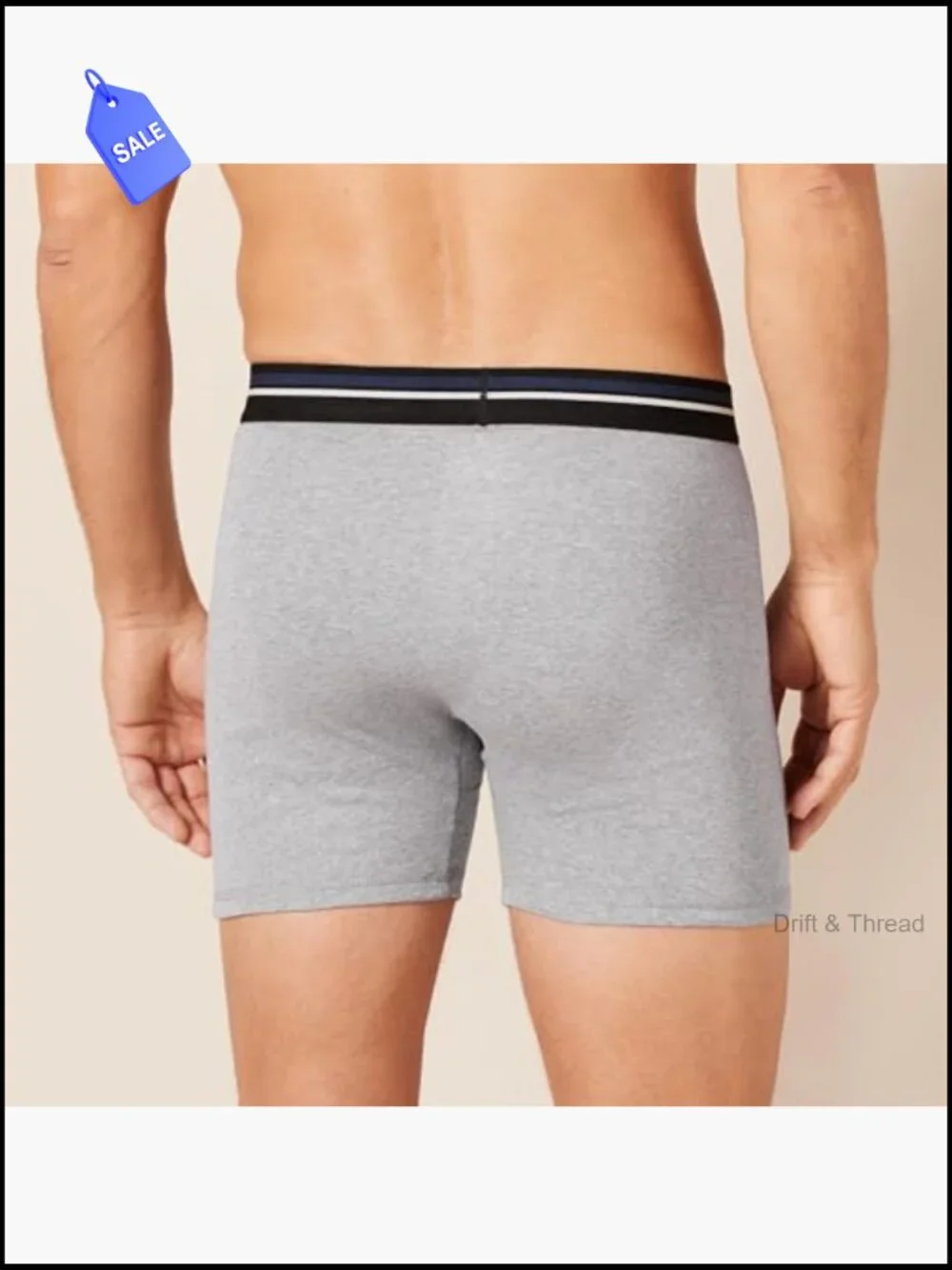 Men's Soft Cotton Boxer Briefs 5-Pack Tag-Free Underwear
